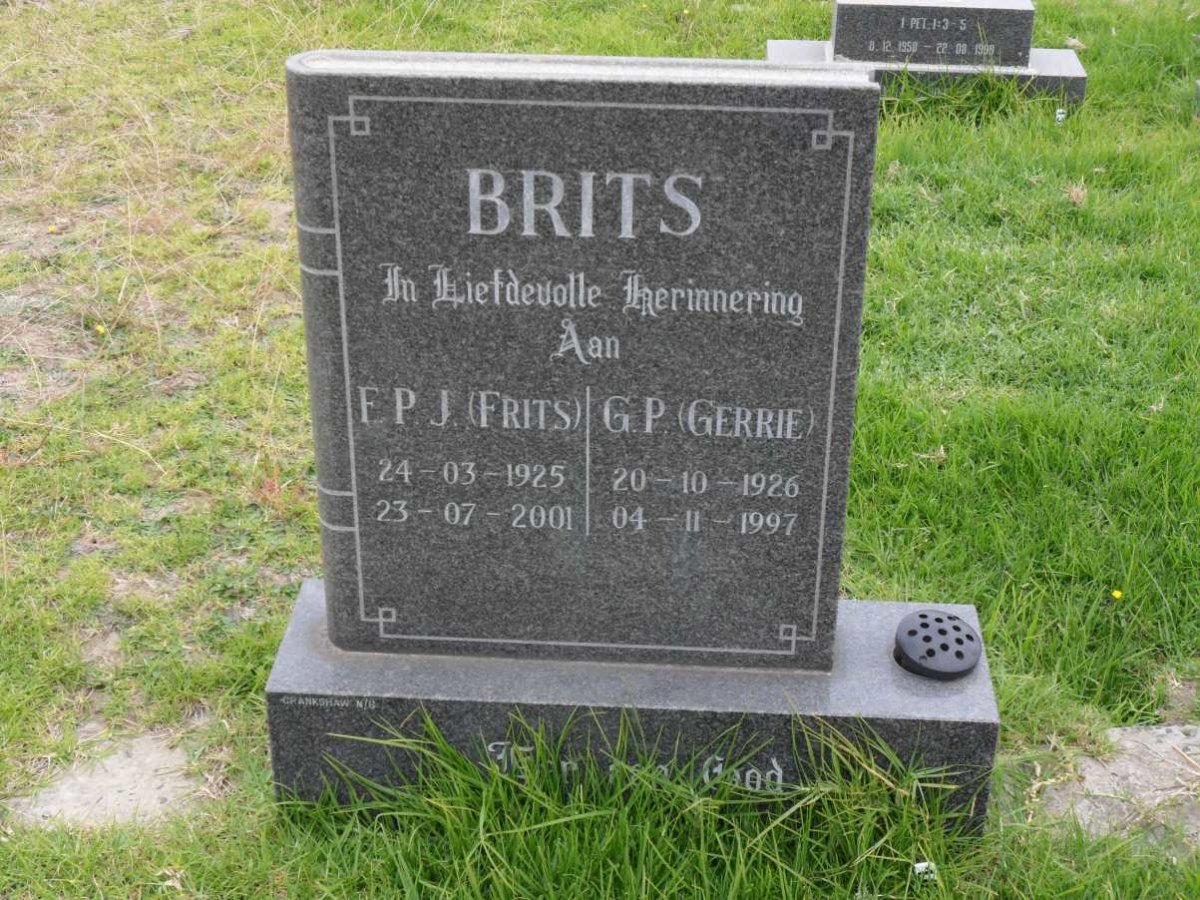 BRITS F.P.J. 1925-2001 &amp; G.P. 1926-1997