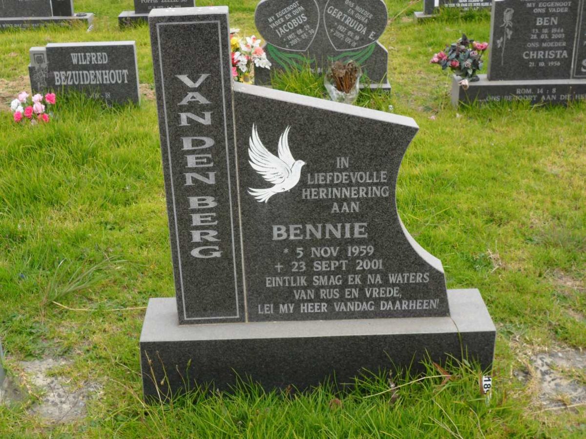 BERG Bennie, van den 1959-2001