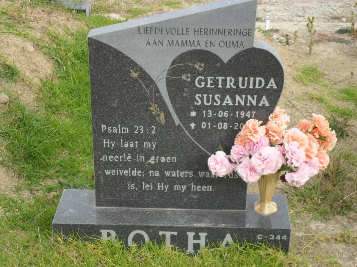 BOTHA Getruida Susanna 1947-20??