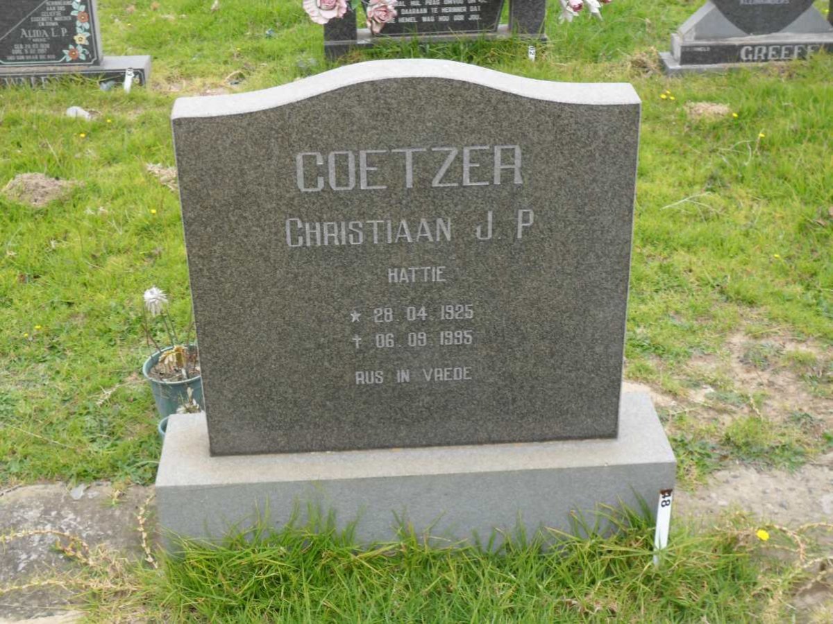 COETZER Christiaan J.P. 1925-1995