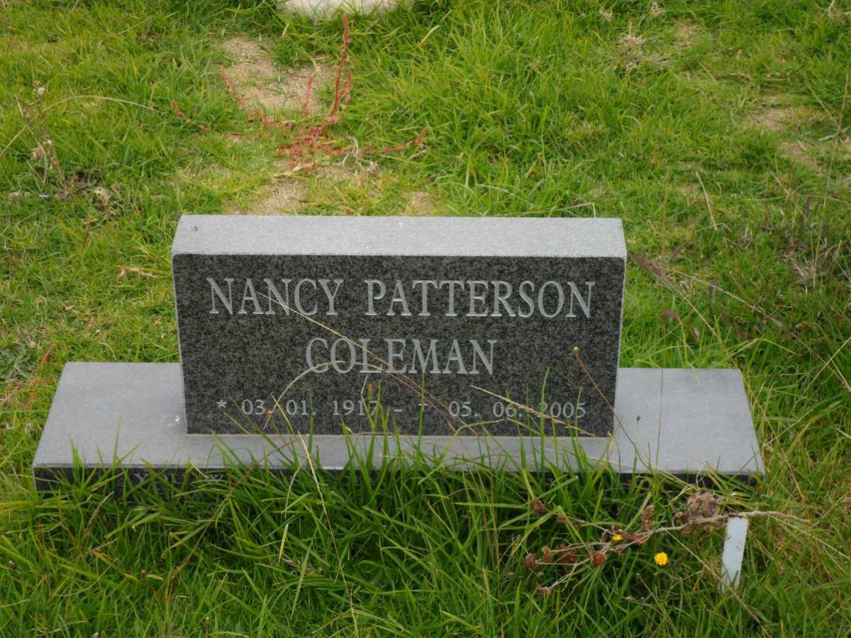 COLEMAN Nancy Patterson 1917-2005