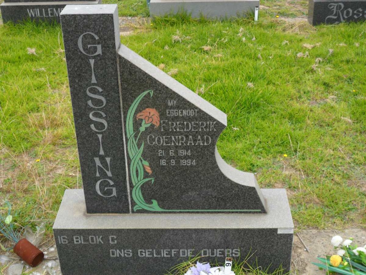 GISSING Frederik Coenraad 1914-1994