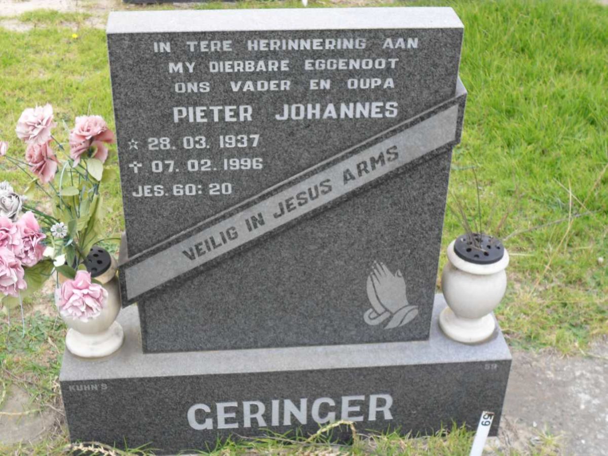 GERINGER Pieter Johannes 1937-1996