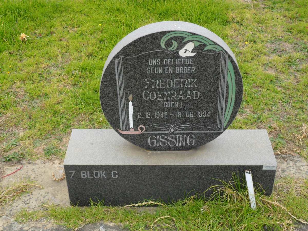 GISSING Frederik Coenraad 1942-1994