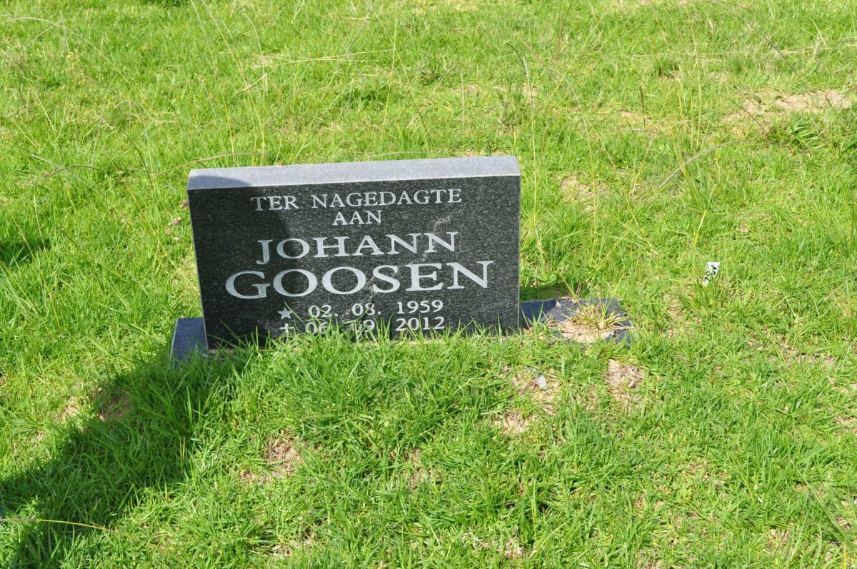 GOOSEN Johann 1959-2012