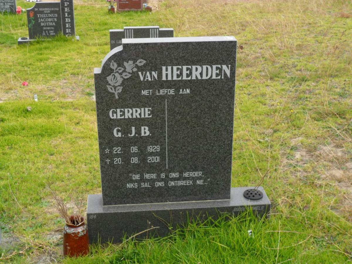 HEERDEN G.J.B., van 1929-2001