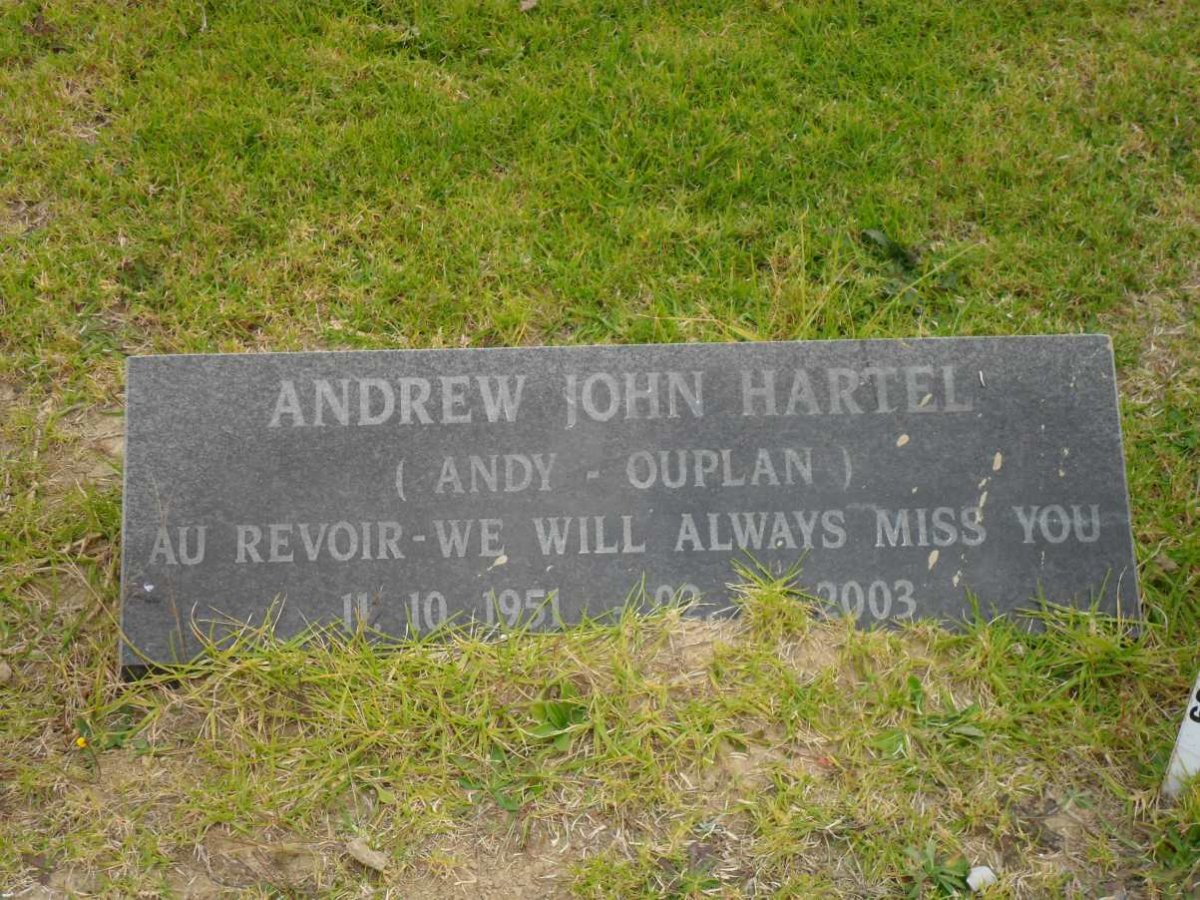 HARTEL Andrew John 1951-2003
