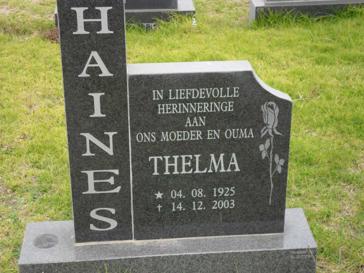 HAINES Thelma 1925-2003