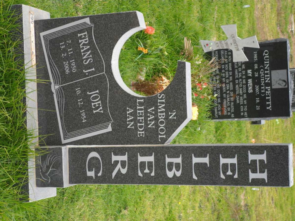 HELBERG Frans J. 1950-2006 &amp; Joey 1954-