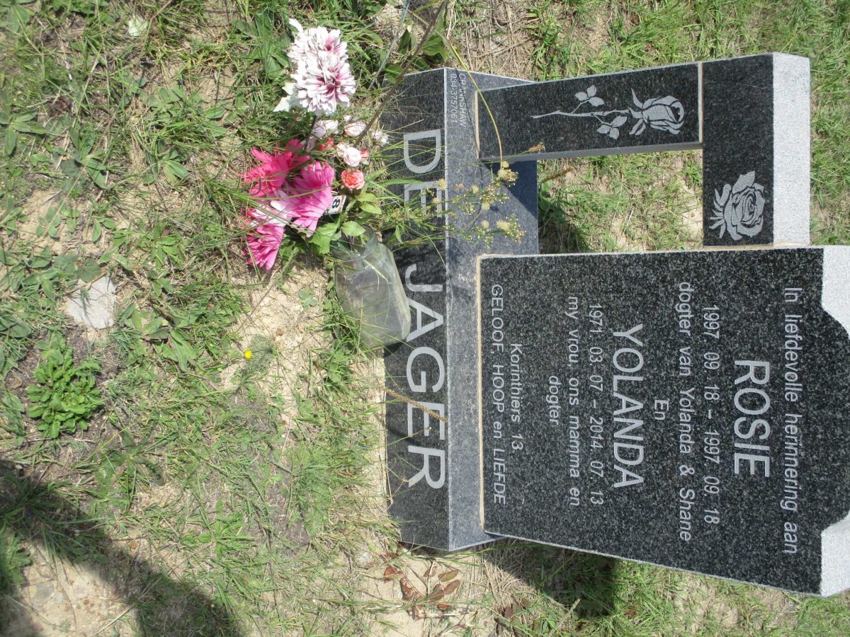 JAGER Yolanda, de 1971-2014 :: DE JAGER Rosie 1997-1997