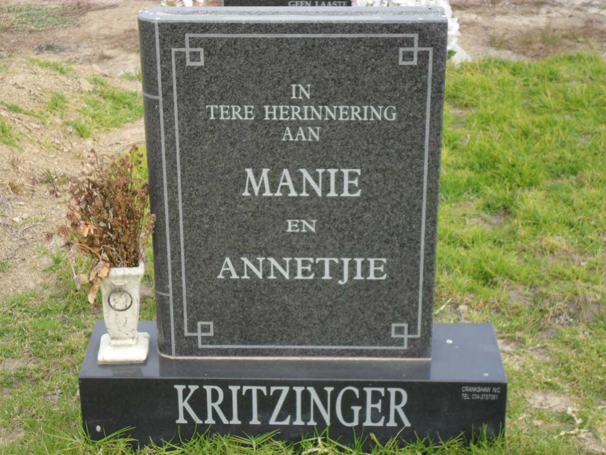 KRITZINGER Manie &amp; Annetjie