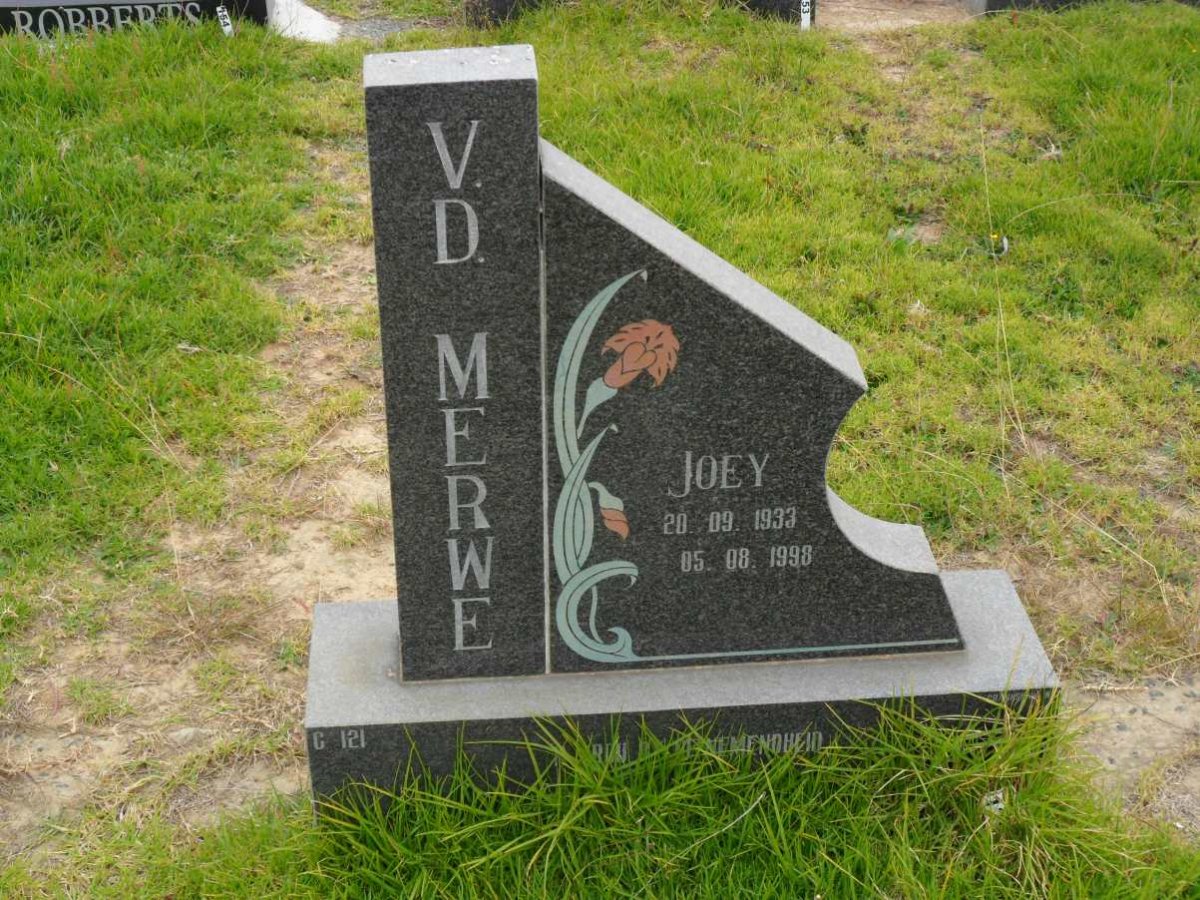 MERWE Joey, v.d. 1933-1998