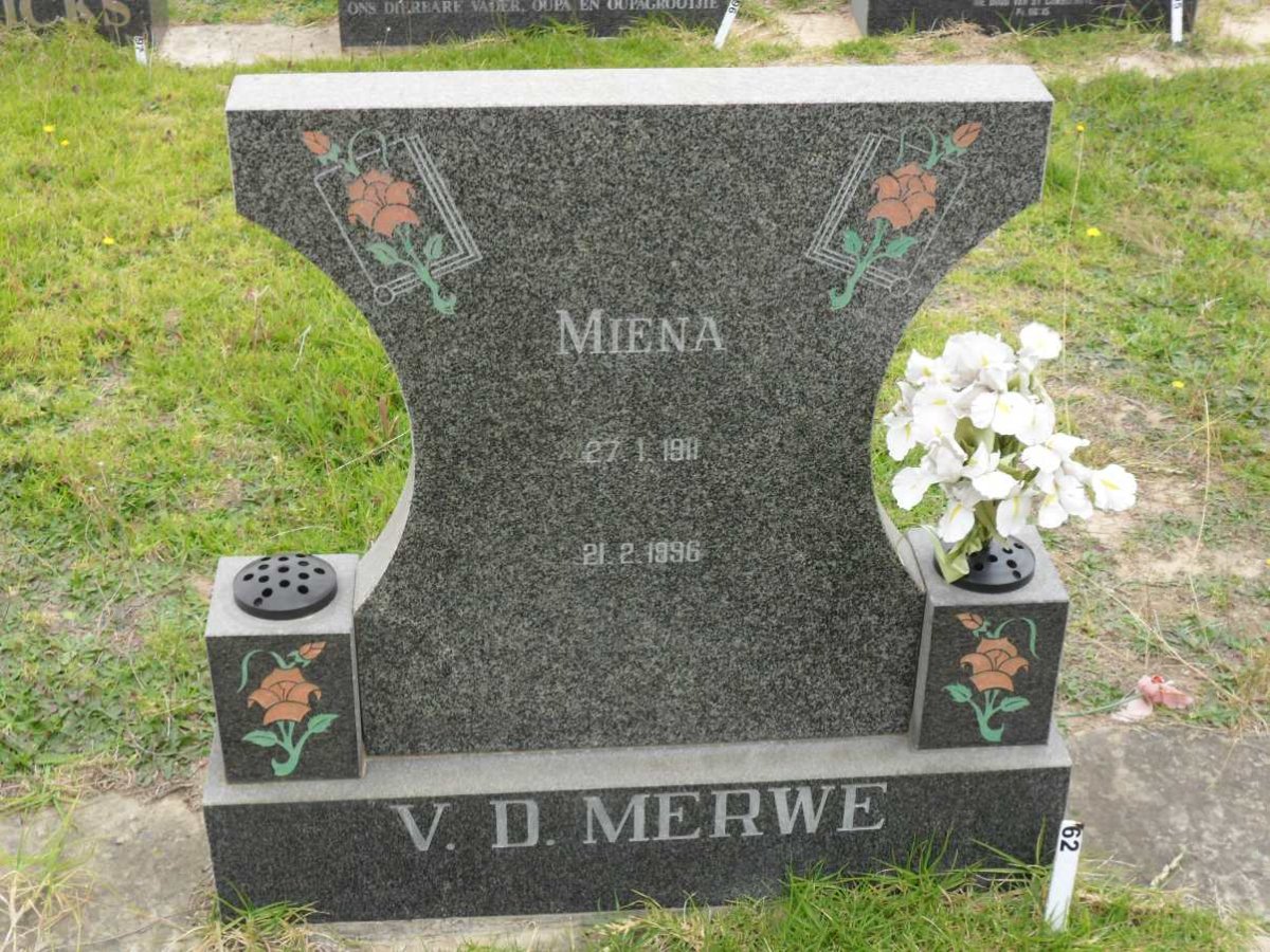 MERWE Miena, v.d. 1911-1996