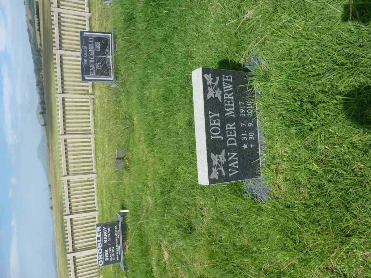 MERWE Joey, van der 1917-2010
