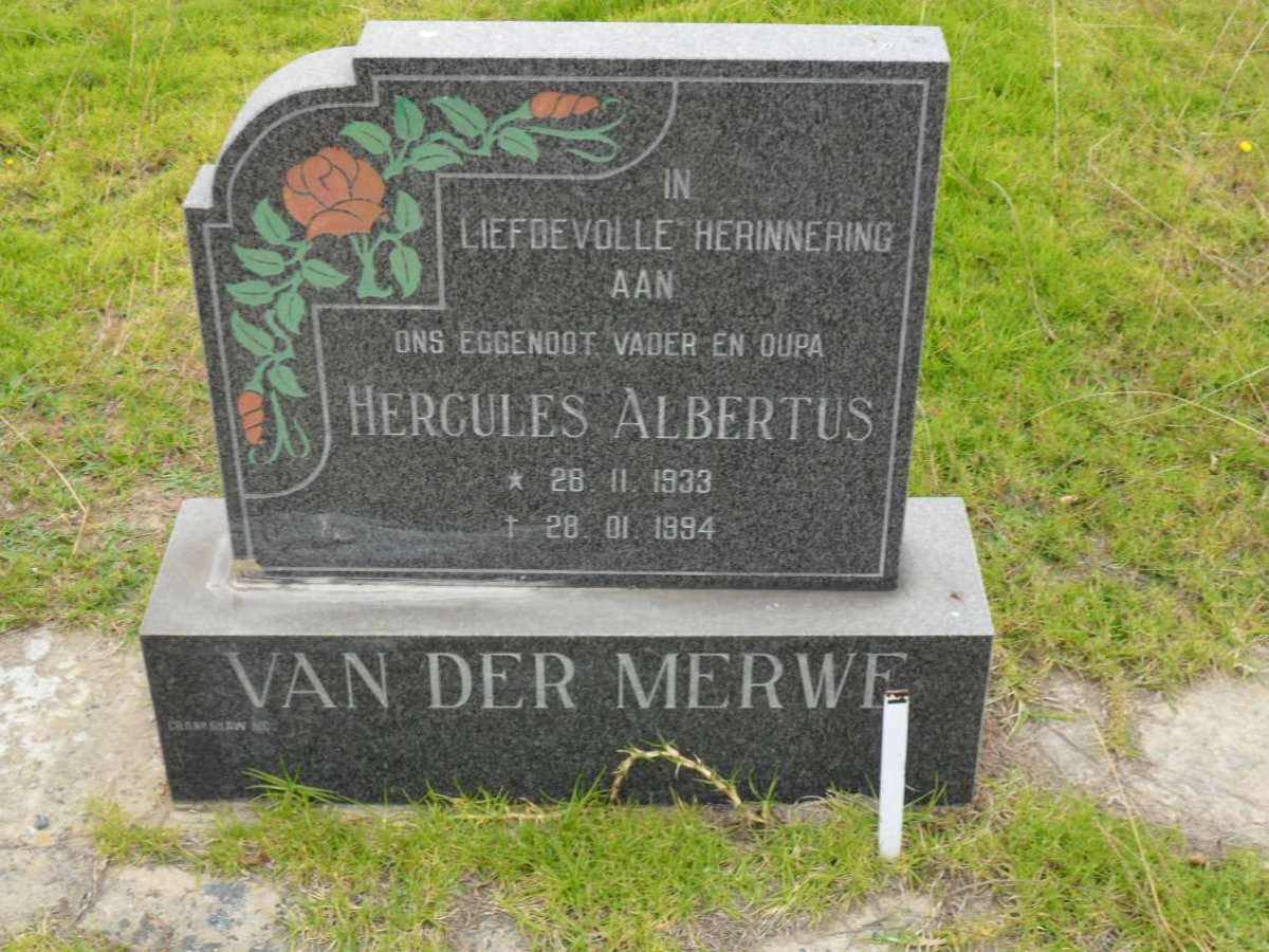 MERWE Hercules Albertus, van der 1933-1994