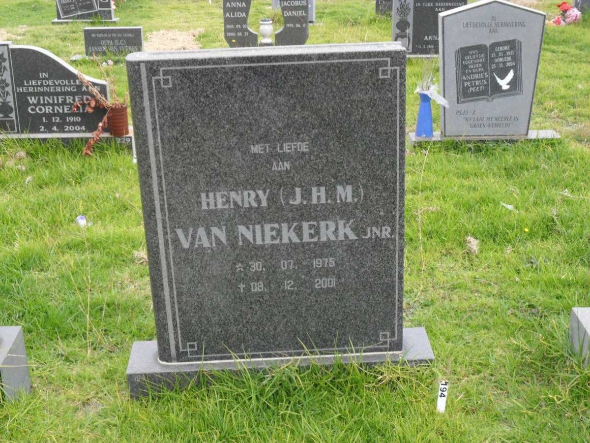 NIEKERK J.H.M., van 1975-2001