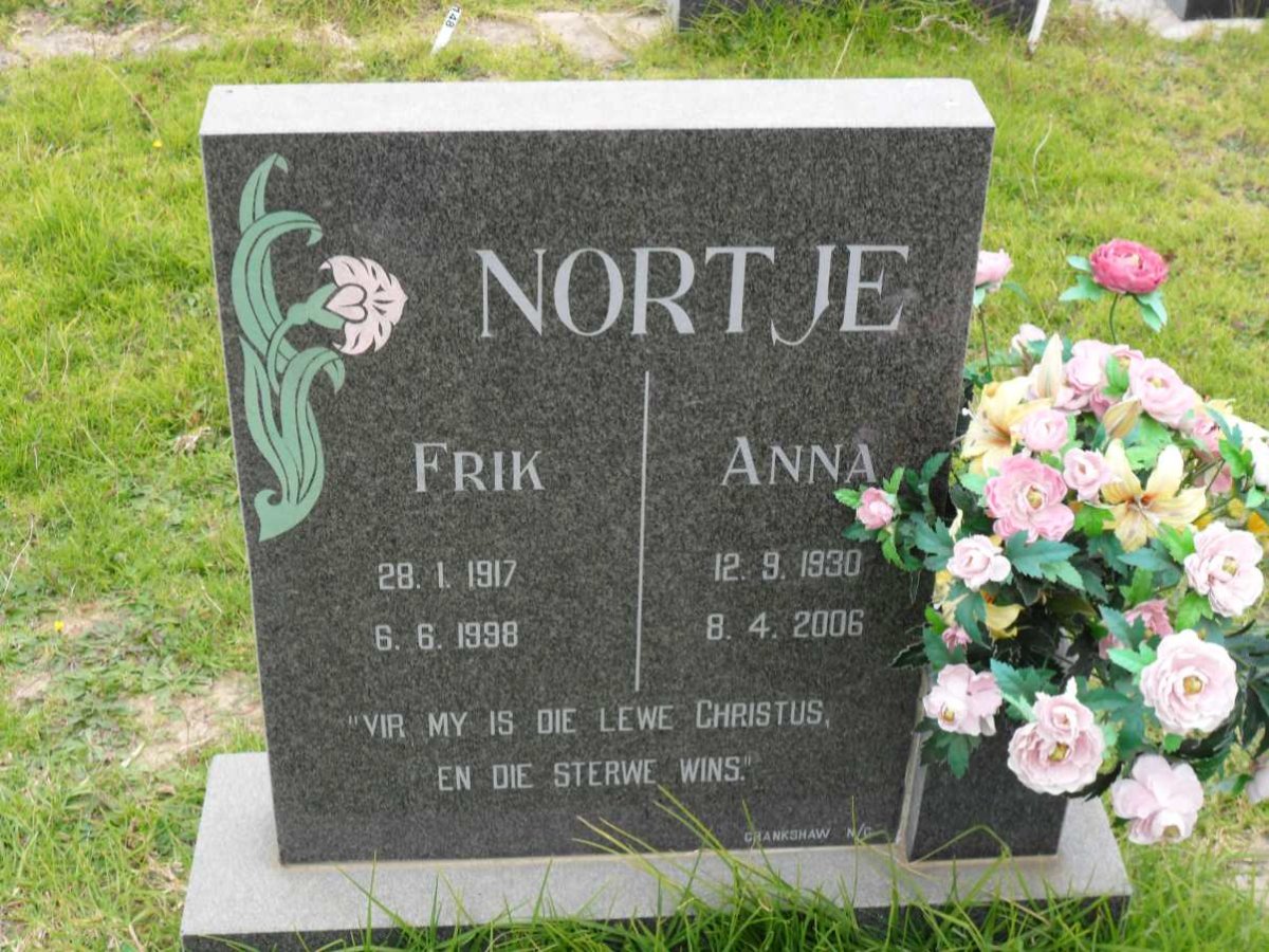 NORTJE Frik 1917-1998 &amp; Anna 1930-2006