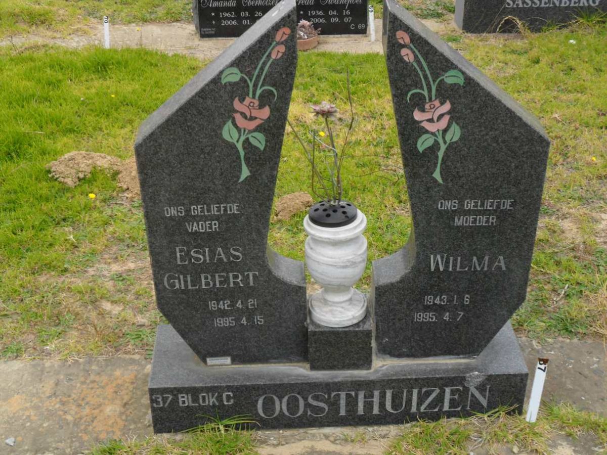 OOSTHUIZEN Esias Gilbert 1942-1995 &amp; Wilma 1943-1995