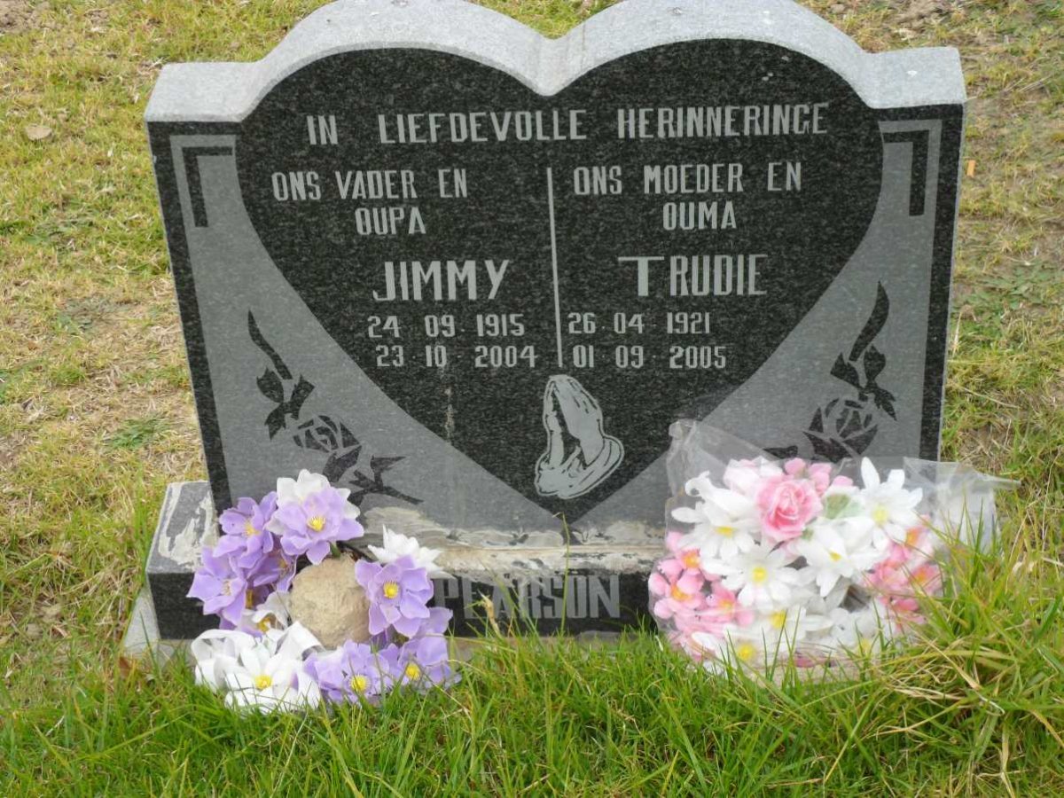 PEARSON Jimmy 1915-2004 &amp; Trudie 1921-2005