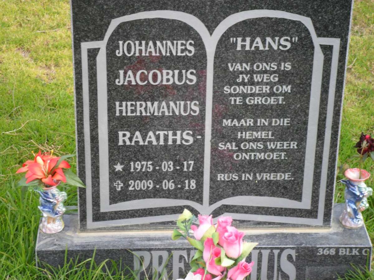 PRETORIUS Johannes Jacobus Hermanus Raaths 1975-2009