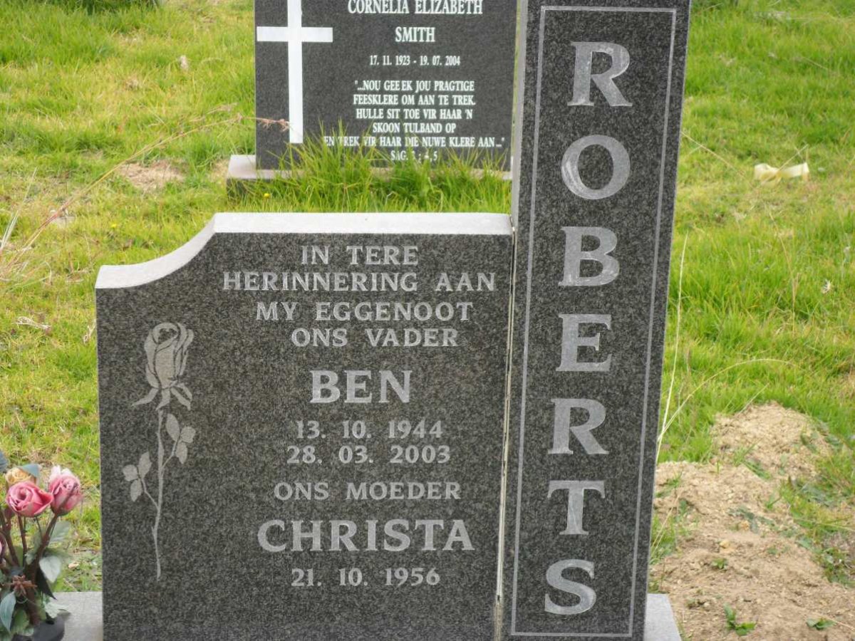ROBERTS Ben 1944-2003 &amp; Christa 1956-