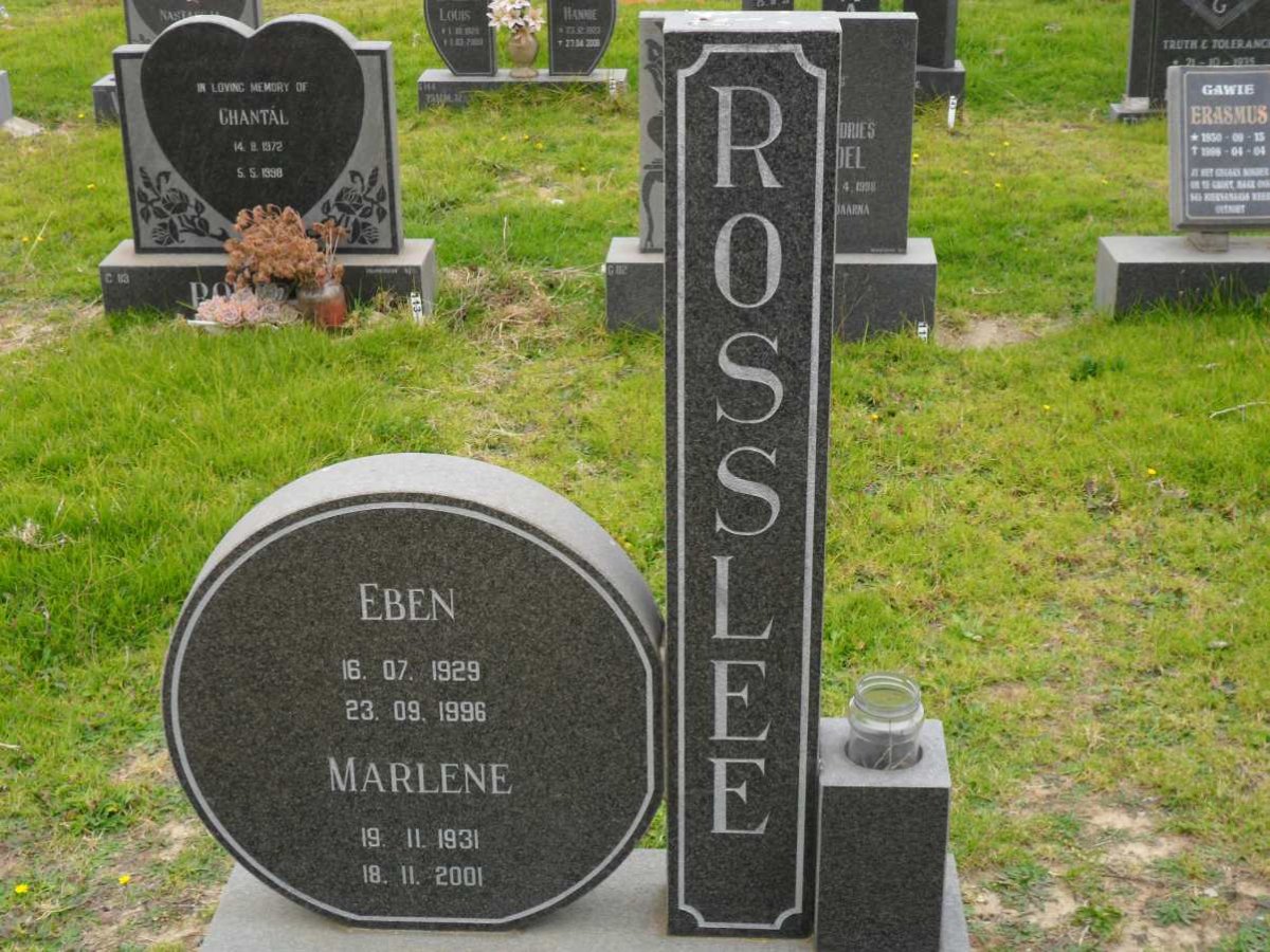 ROSSLEE Eben 1929-1996 &amp; Marlene 1931-2001