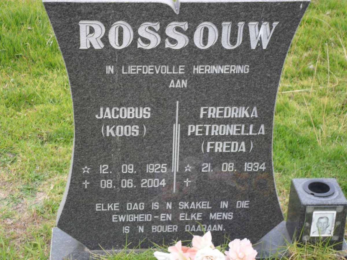 ROSSOUW Jacobus 1925-2004 &amp; Fredrika Petronella 1934-