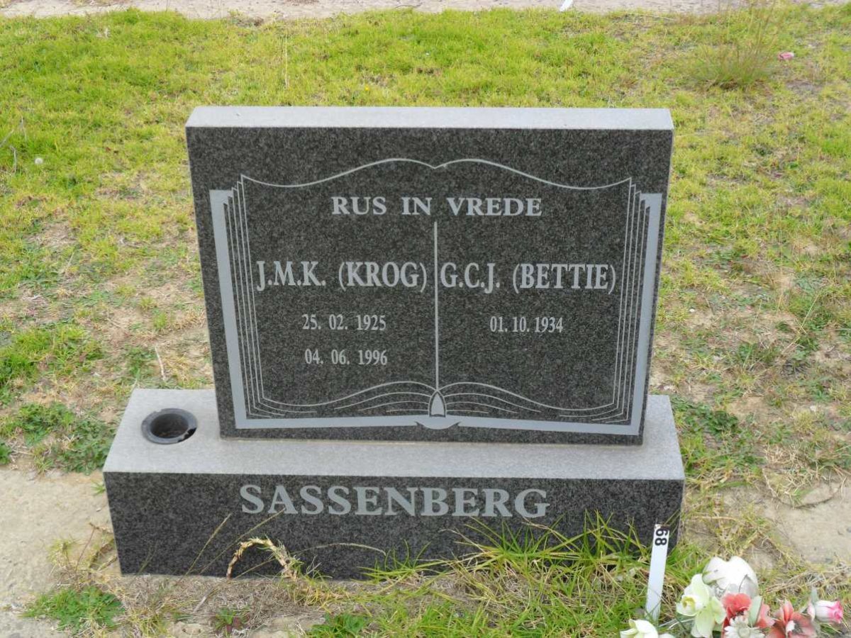 SASSENBERG J.M.K. 1925-1996 &amp; G.C.J. 1934-
