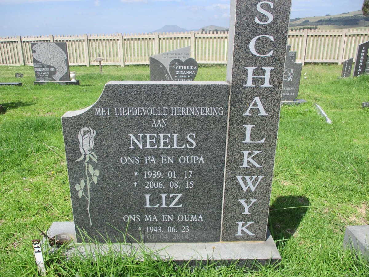 SCHALKWYK Neels 1939-2006 &amp; Liz 1943-2014