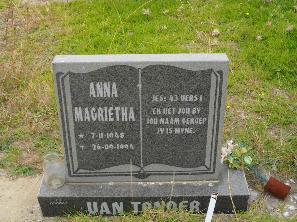 TONDER Anna Magrietha, van 1948-1994