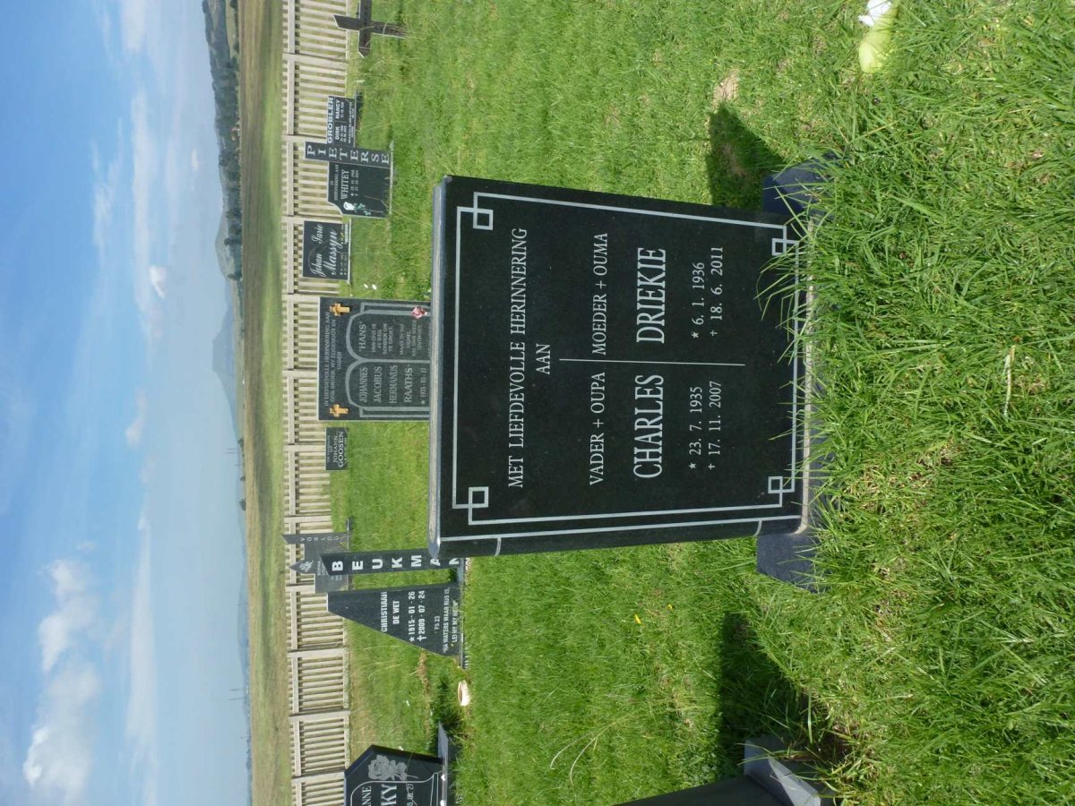 ? Charles 1935-2007 &amp; Driekie 1936-2011