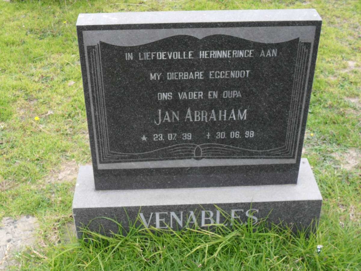 VENABLES Jan Abraham 1939-1998