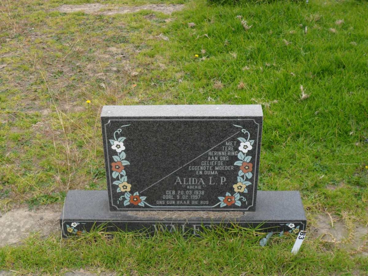 WALES Alida L.P. 1938-1997