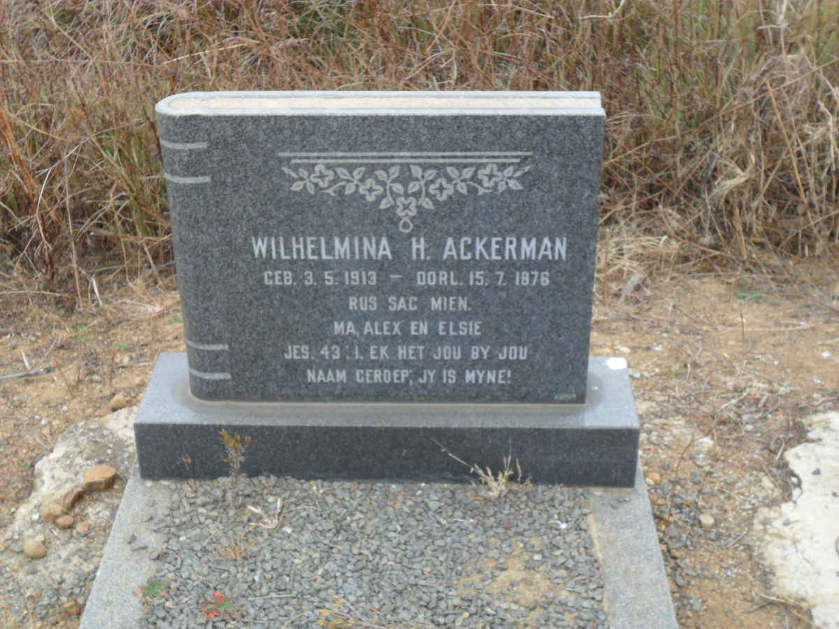 ACKERMAN Wilhelmina H. 1913-1976