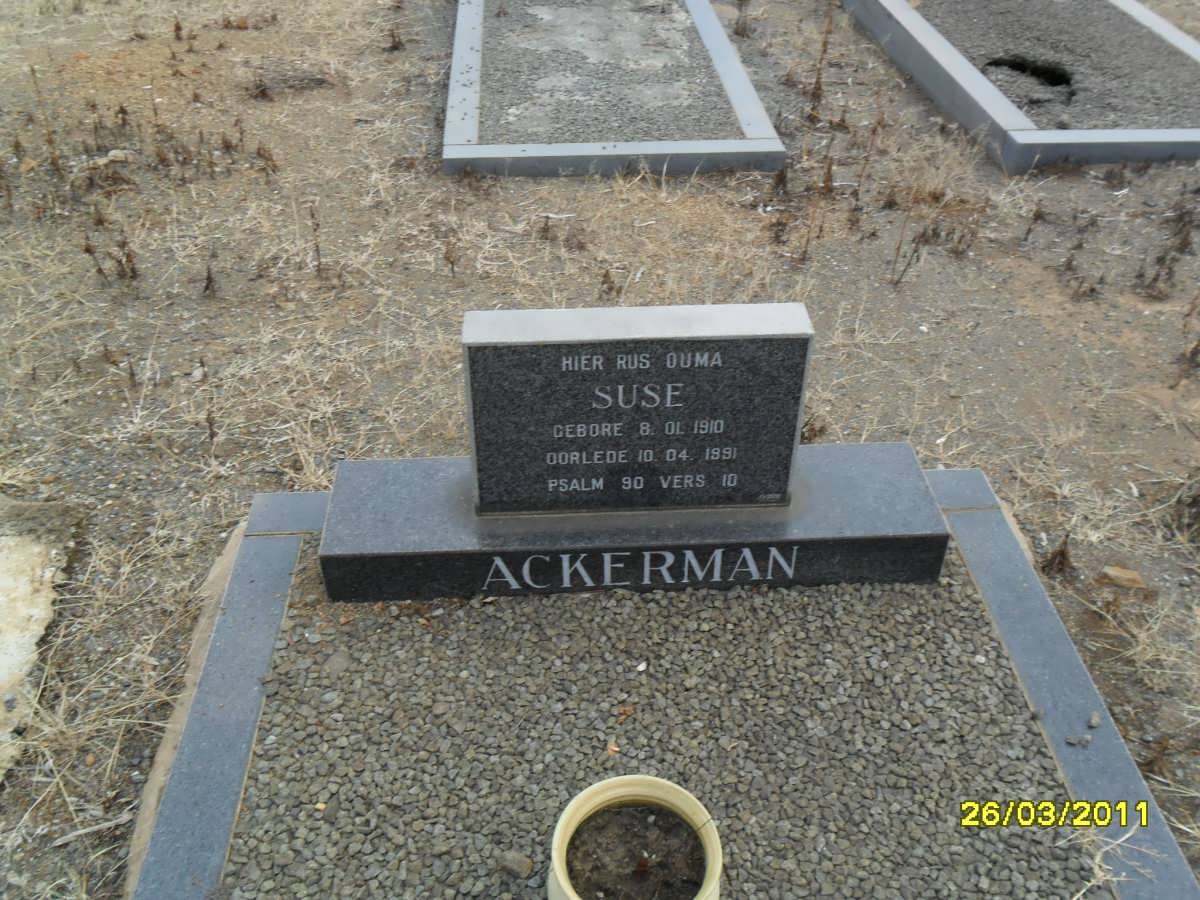 ACKERMAN Suse 1910-1991