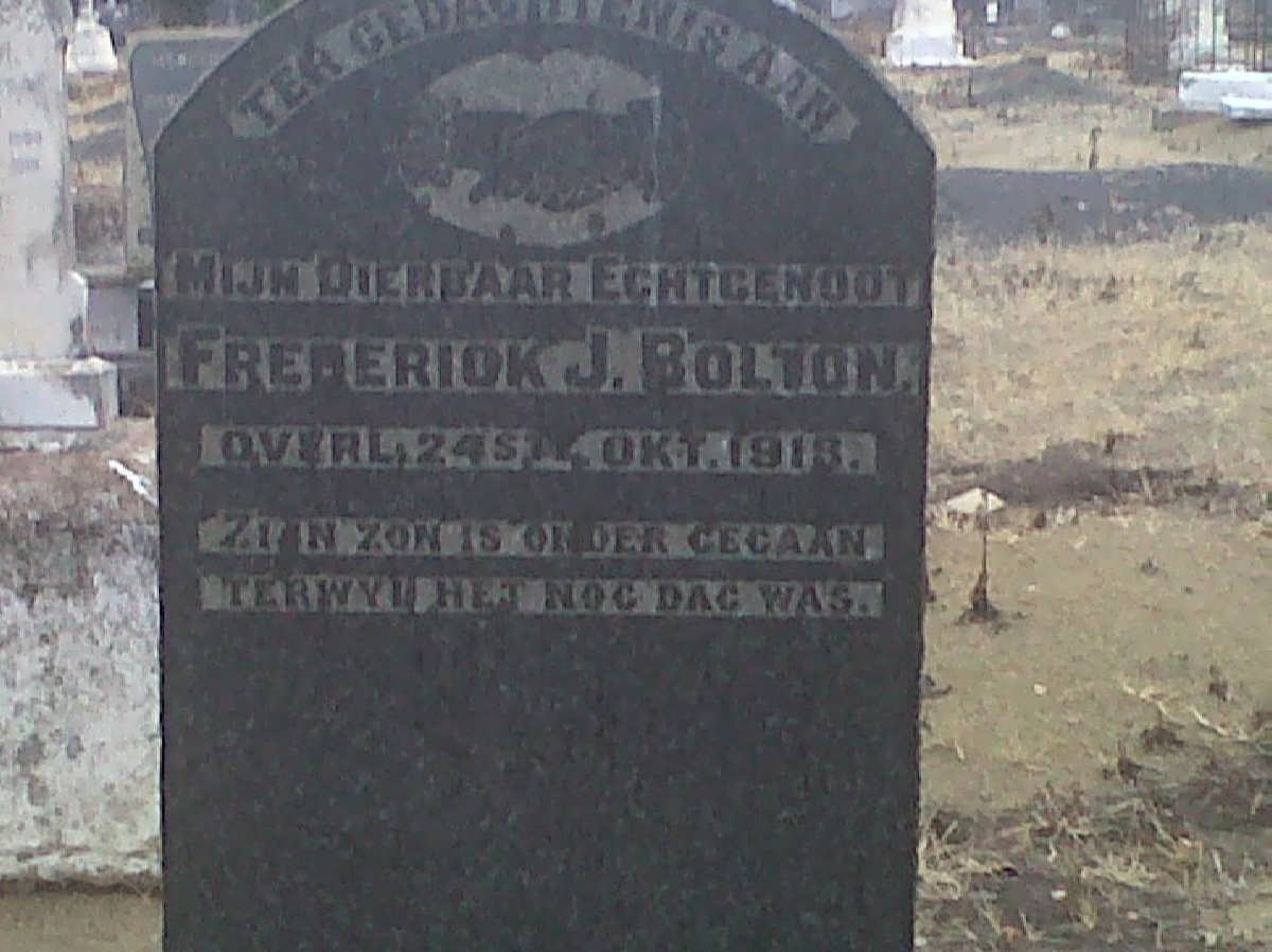 BOLTON Frederick J. -1918
