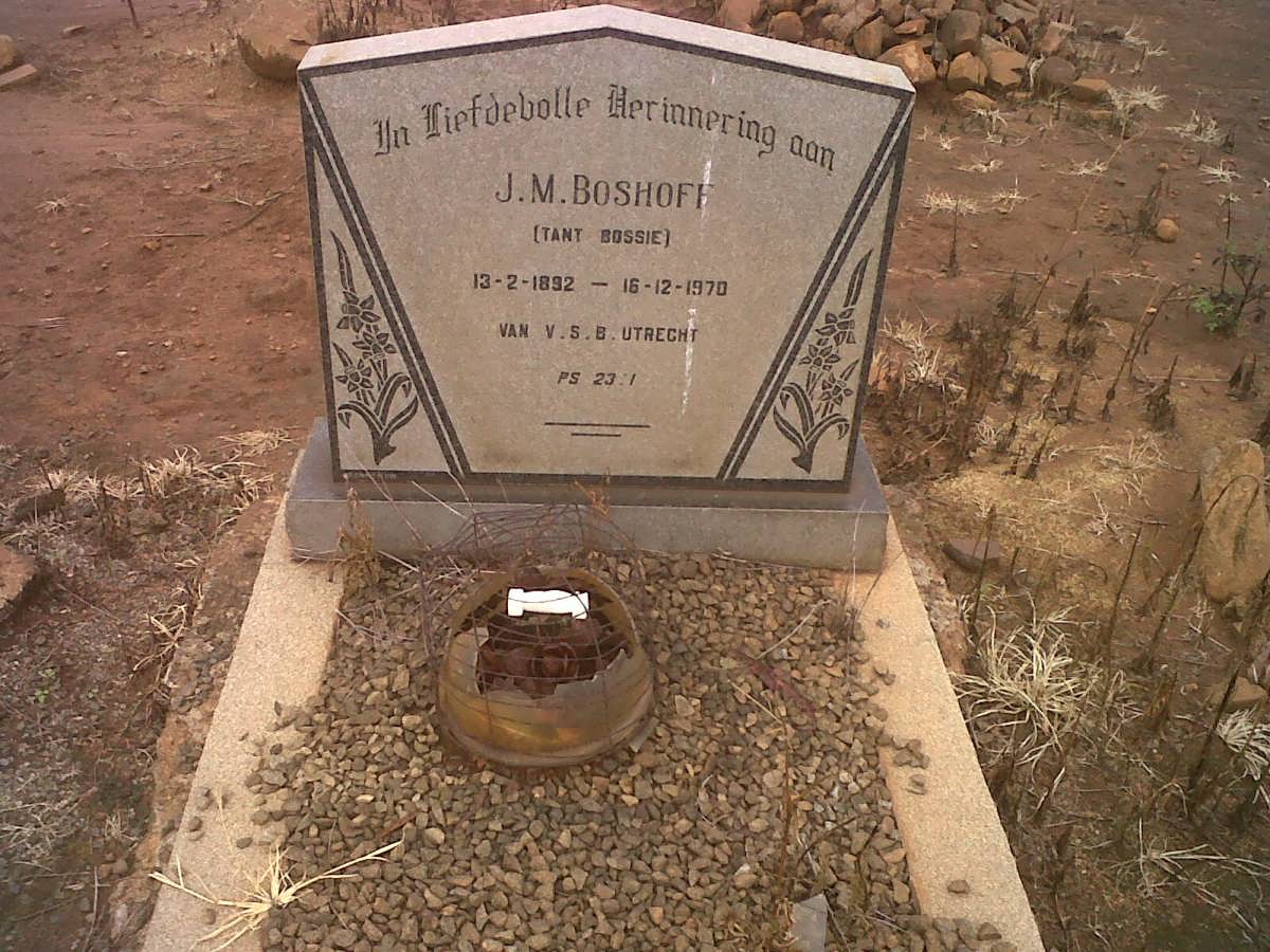 BOSHOFF J.M. 1892-1970