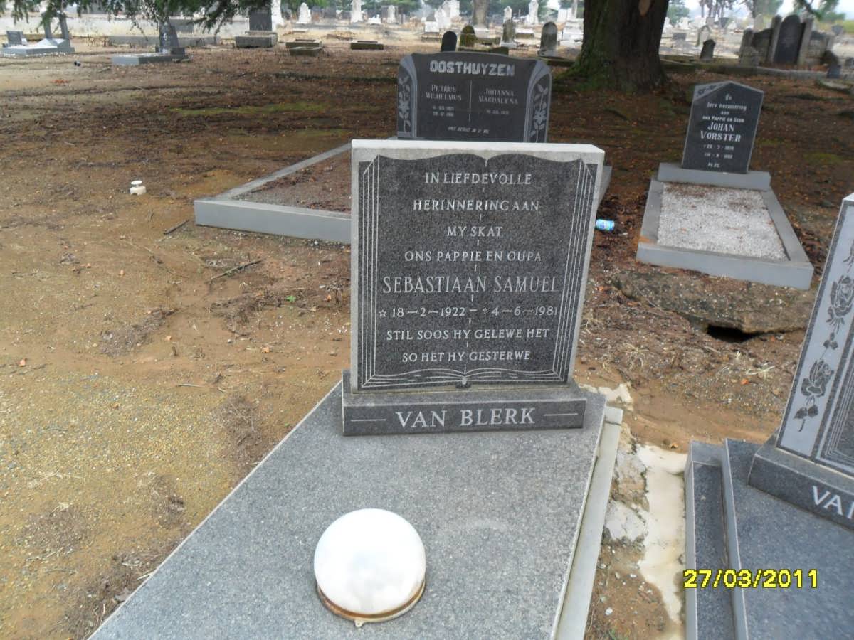 BLERK Sebastiaan Samuel, van 1922-1981