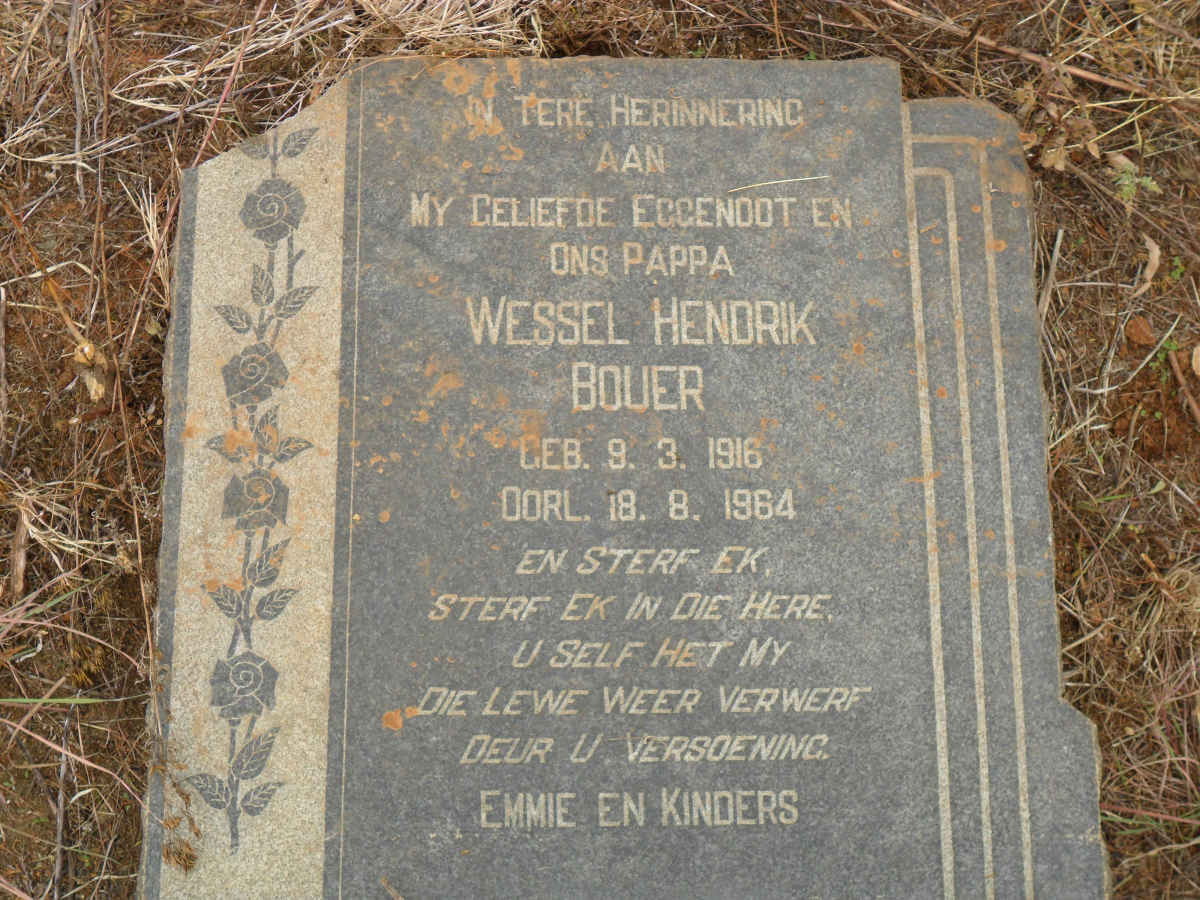 BOUER Wessel Hendrik 1916-1964