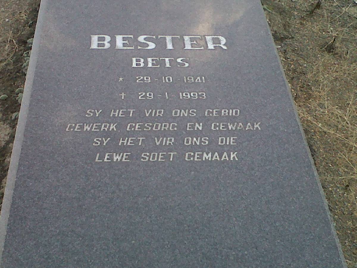 BESTER Bets 1941-1993