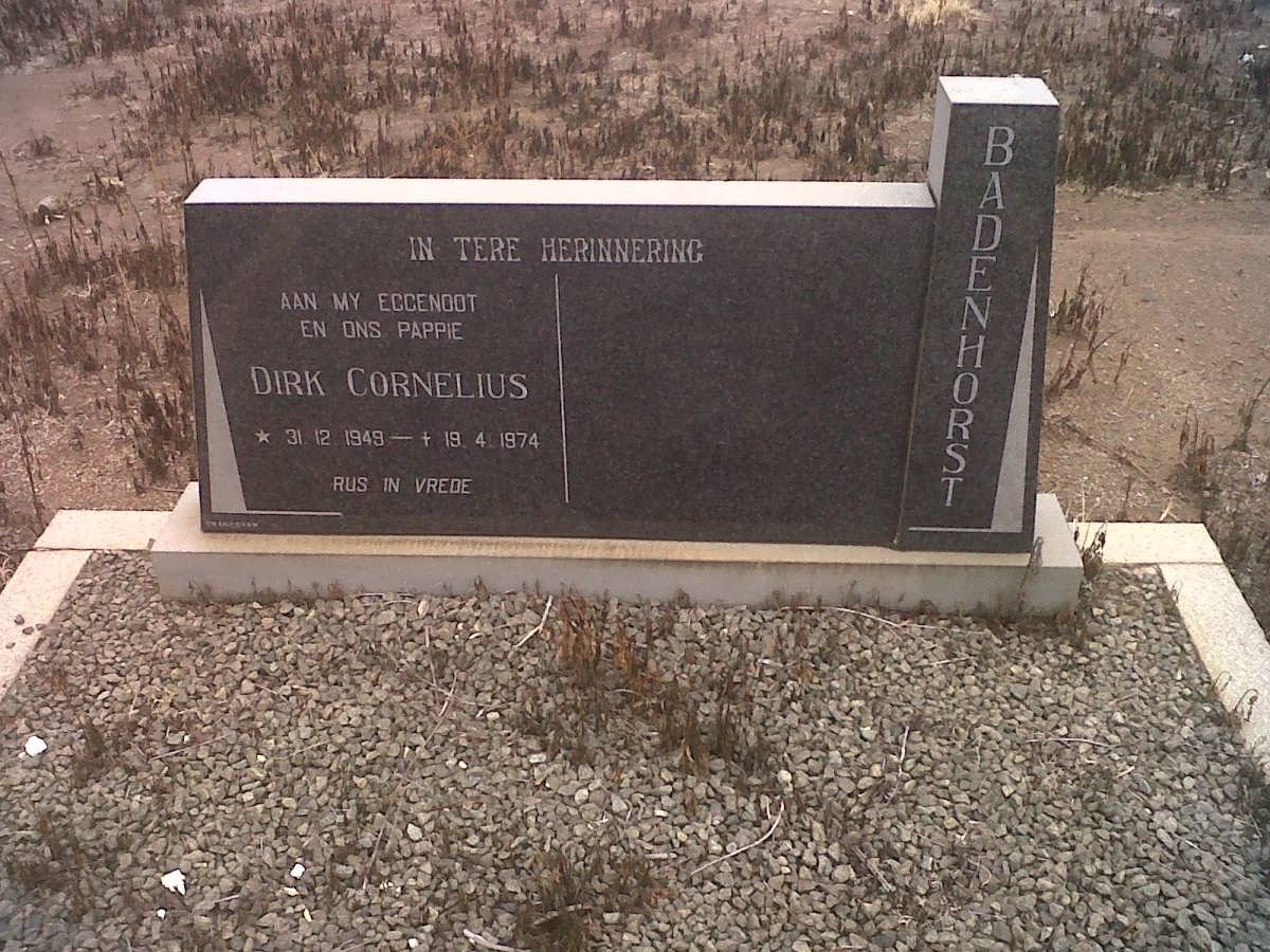 BADENHORST Dirk Cornelius 1949-1974