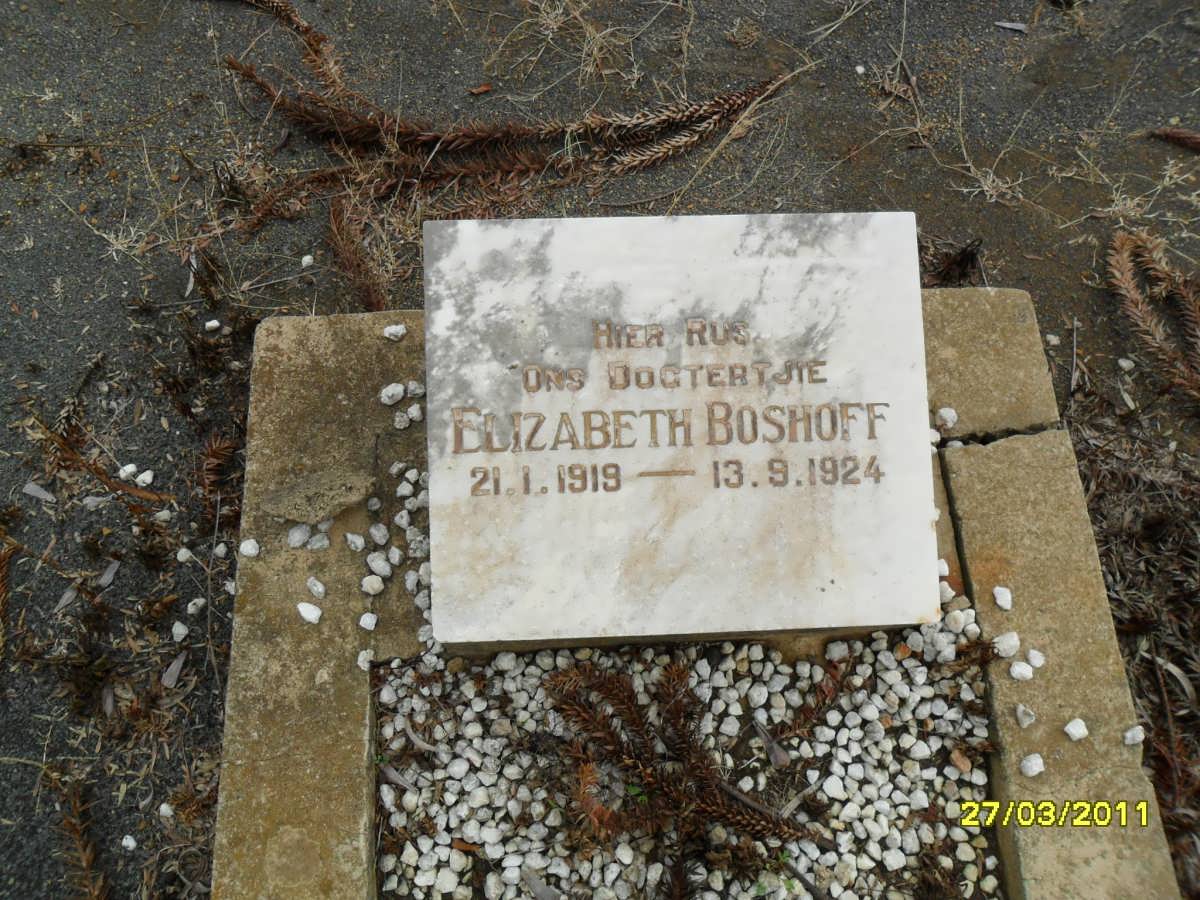 BOSHOFF Elizabeth 1919-1924