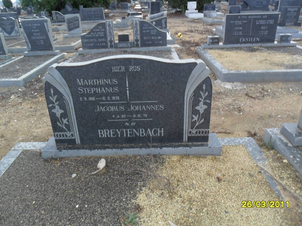 BREYTENBACH Marthinus Stephanus 1818-1978 :: BREYTENBACH Jacobus Johannes 1962-1978