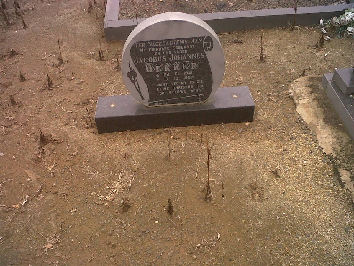 BEKKER Jacobus Johannes 1941-1987
