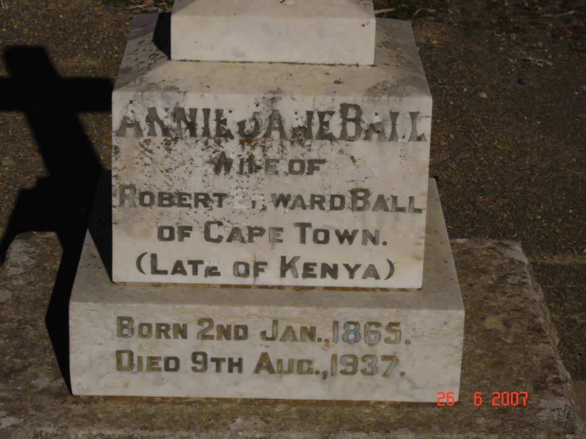 BALL Annie Jane 1865-1937