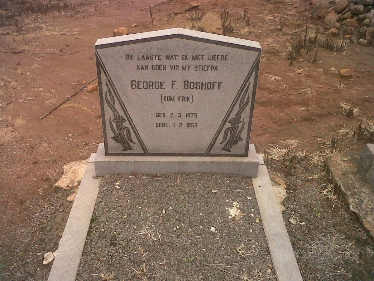 BOSHOFF George F. 1875-1953