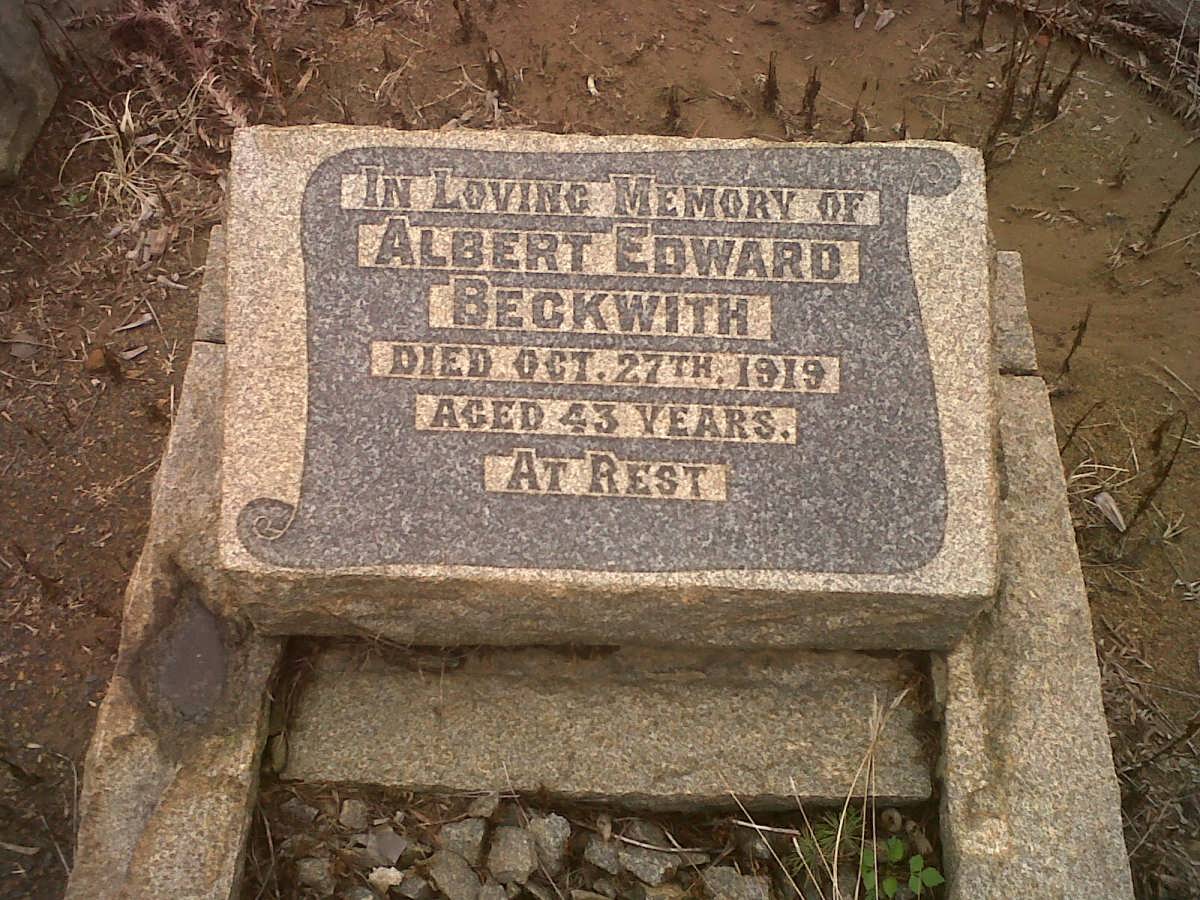 BECKWITH Albert Edward -1919