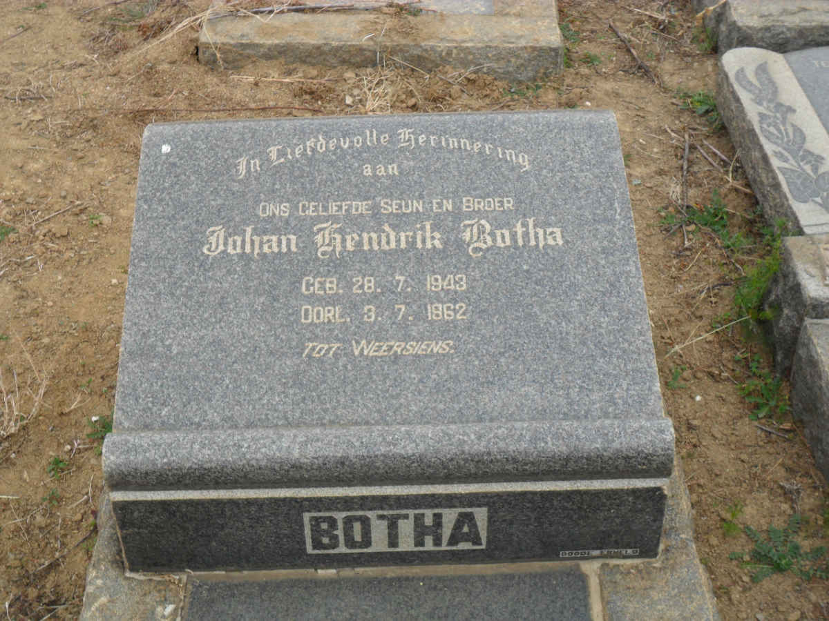 BOTHA Johan Hendrik 1943-1962