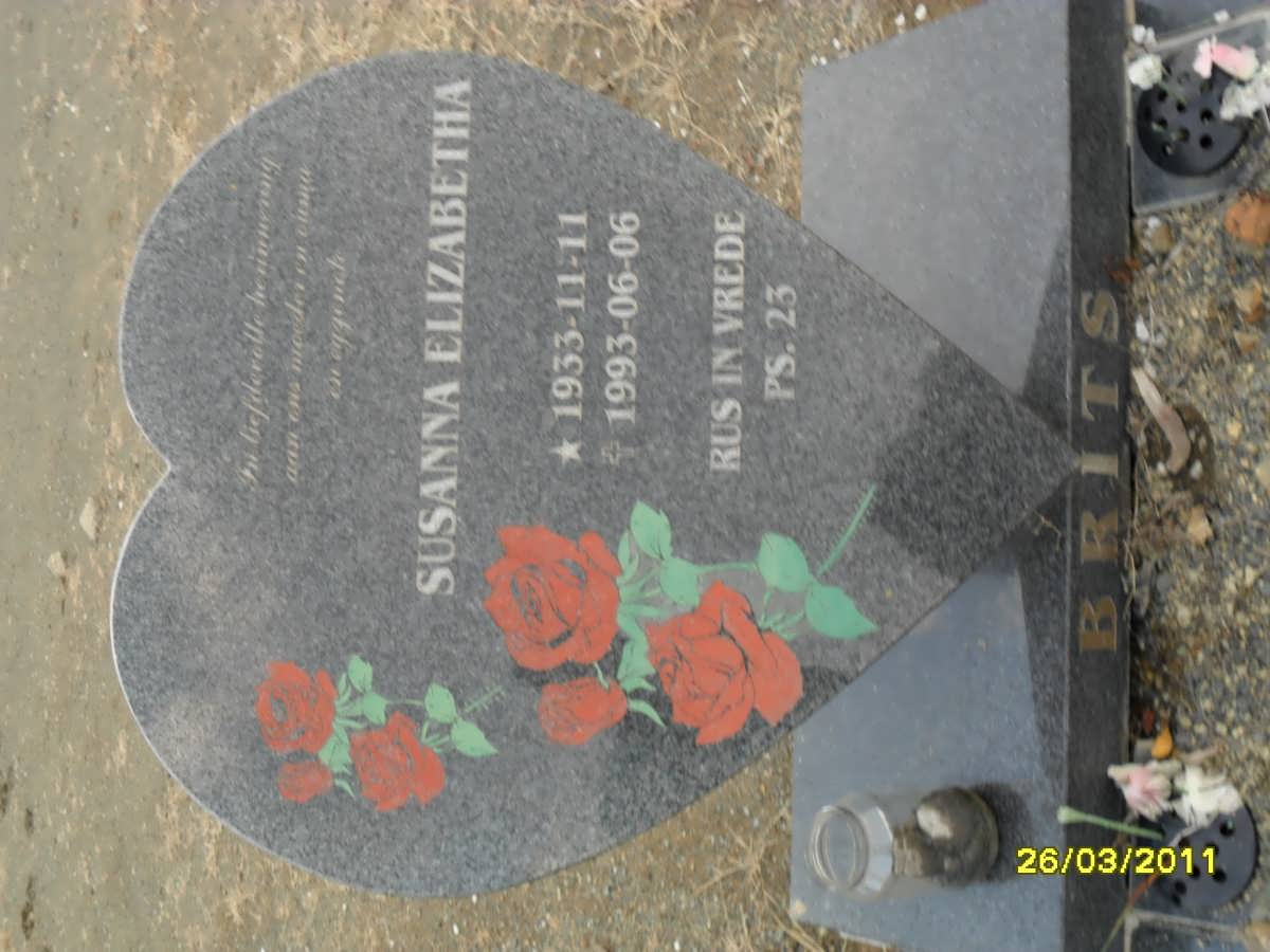BRITS Susanna Elizabetha 1933-1993