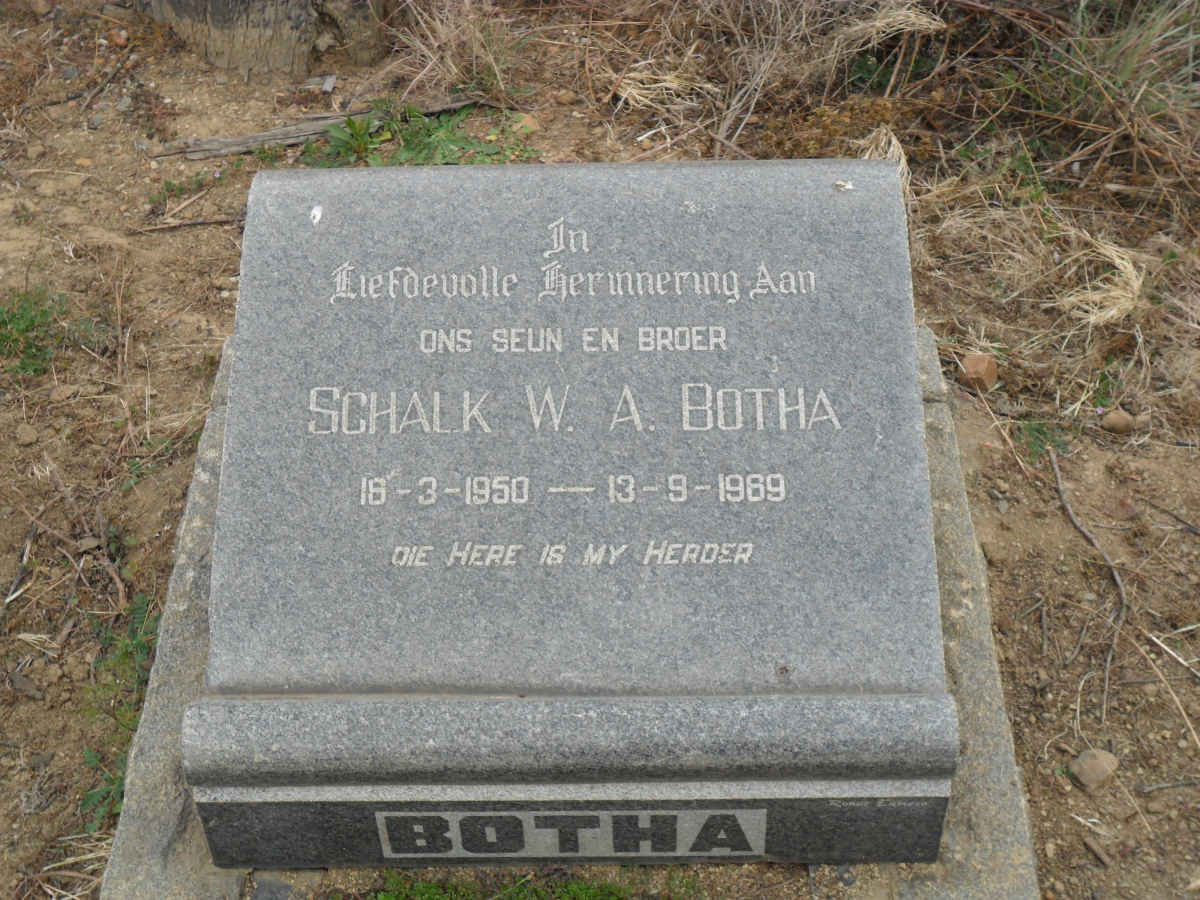 BOTHA Schalk  W.A. 1950-1969